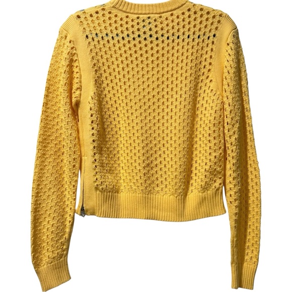 Varley Hains Pineapple Knit‎ Crewneck Sweater in Sunlight Yellow Size Small - Picture 6 of 8